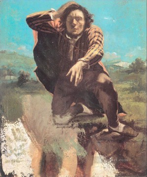  hombre Pintura - El hombre desesperado El hombre hecho por el miedo Realista Pintor del realismo Gustave Courbet